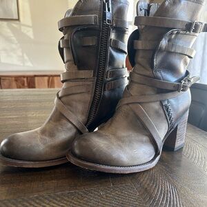 Women's Strappy Leather Boots